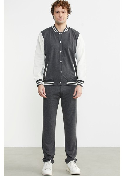 Kolej Yaka Cepli Eşofman Takım - Antrasit