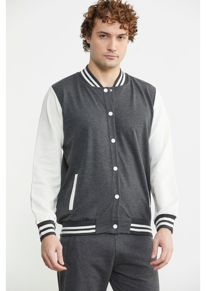 Kolej Yaka Cepli Eşofman Takım - Antrasit fırsatları