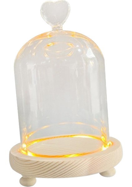 Şeffaf Cam Cloche Dome Cloche Dome Sevgililer Günü Mikro Peyzaj 9X11CM (Yurt Dışından) indirimleri