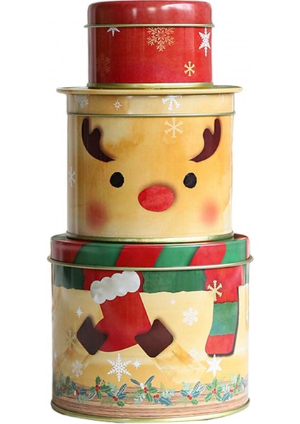 Noel Kurabiye Teneke Kutu Parti Dekor Malzemeleri Elk Büyük Için Noel I Kutusu (Yurt Dışından)