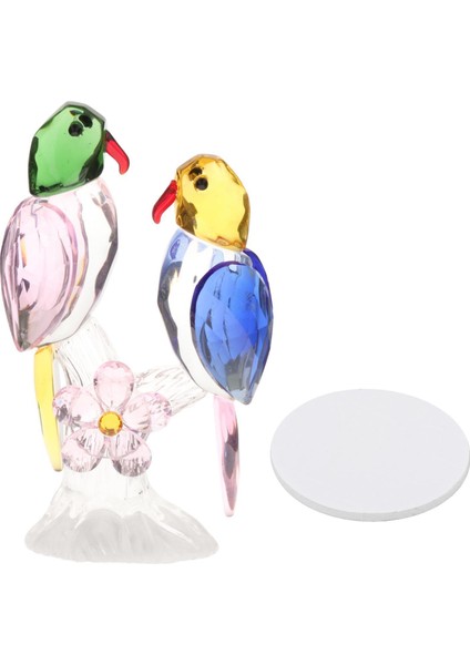 Kristal Papağan Heykeli Kuş Heykelcik Odası Centerpiece Dekor (Yurt Dışından)