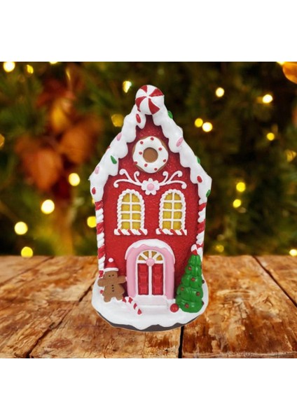 I Festival Için Işıklı Heykelcik Noel Kırmızı Ev (Yurt Dışından) indirimleri