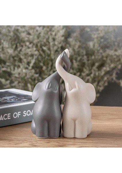 1 Çift Heykelcik Fil Çiftler Heykel Heykeli Süslemeleri (Yurt Dışından) fiyatları