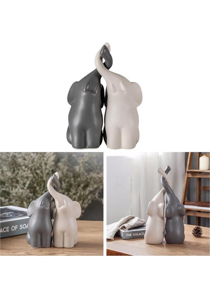 1 Çift Heykelcik Fil Çiftler Heykel Heykeli Süslemeleri (Yurt Dışından) indirimleri