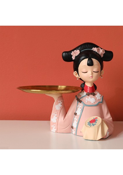 Çin Icı Kız Heykelcik Dekoratif Modern Çerez Ş Tabağı Han ve Tang 25X22 cm (Yurt Dışından) fiyatları