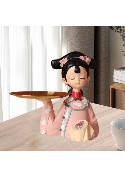 Çin Icı Kız Heykelcik Dekoratif Modern Çerez Ş Tabağı Han ve Tang 25X22 cm (Yurt Dışından) indirimleri