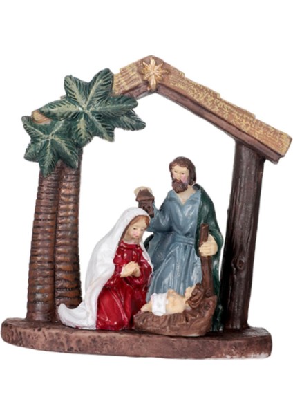 Doğum Sahnesi Figürü Iğum Dekorasyonu Parti Kitaplık 9X4X10 cm A (Yurt Dışından)