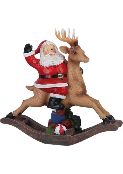 Noel Baba Figürü Noel Ren Ği Reçine Heykeli Partisi Için (Yurt Dışından)