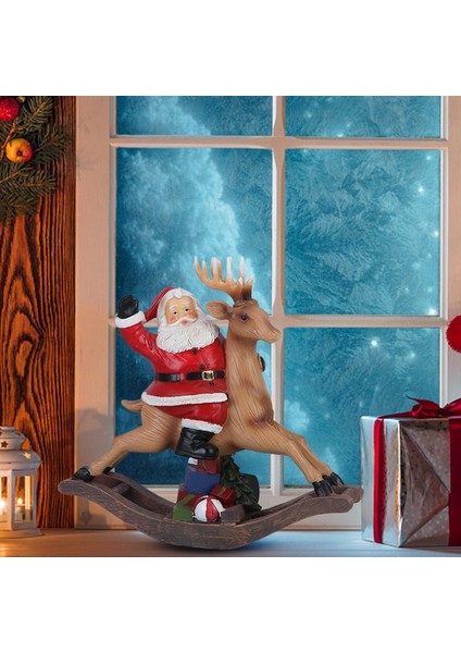 Noel Baba Figürü Noel Ren Ği Reçine Heykeli Partisi Için (Yurt Dışından) modelleri