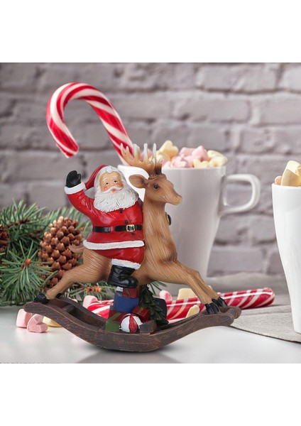 Noel Baba Figürü Noel Ren Ği Reçine Heykeli Partisi Için (Yurt Dışından) fırsatları