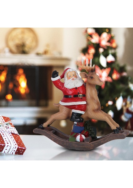 Noel Baba Figürü Noel Ren Ği Reçine Heykeli Partisi Için (Yurt Dışından) indirimleri