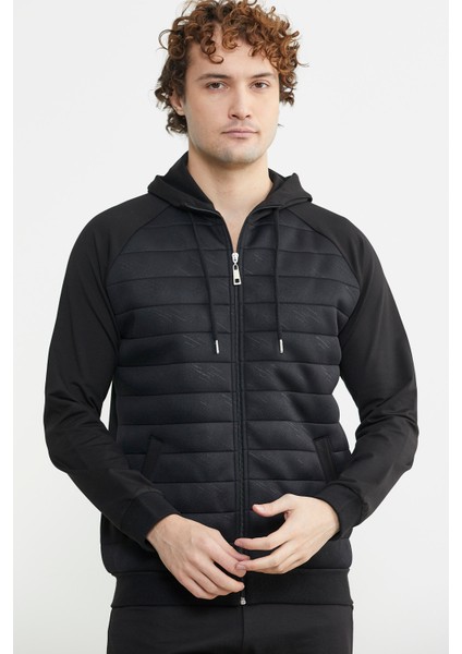 Kapitone Detaylı Kapüşonlu Eşofman Takım - Siyah modelleri