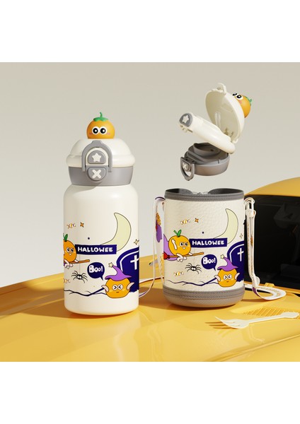 Çift Içecek Çocuk Yalıtım Kupası Çocuk Su Isıtıcısı 316 Paslanmaz Çelik Malzeme 500ML (Yurt Dışından)