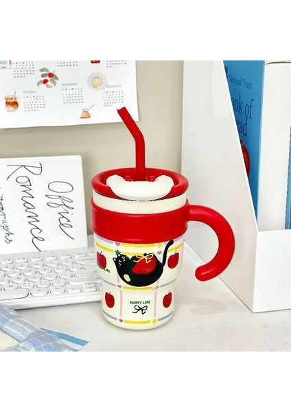 316 Paslanmaz Çelik Taşınabilir Araba Saman Su Bardağı 700ML (Yurt Dışından)