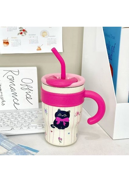 316 Paslanmaz Çelik Taşınabilir Araba Saman Su Bardağı 700ML (Yurt Dışından)