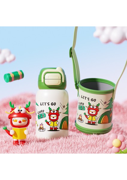 316 Paslanmaz Çelik Çift Içecek Çocuk Yalıtımlı Su Bardağı Çocuk Noel (Yurt Dışından)