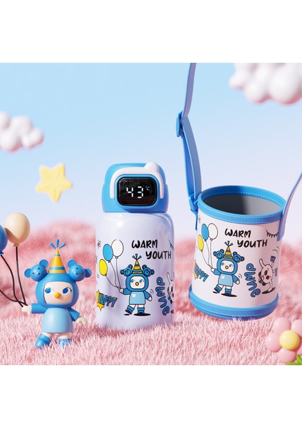 Akıllı Sıcaklık Göstergesi 316 Paslanmaz Çelik Çift Içecek Çocuk Termal Su Bardağı Çocuk Noel (Yurt Dışından)