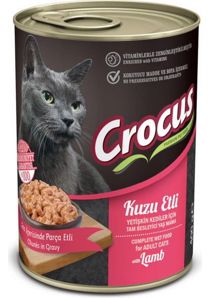 Yetişkin Kedi Kuzu Etli Yaş Mama 400 gr x 4 Adet 13