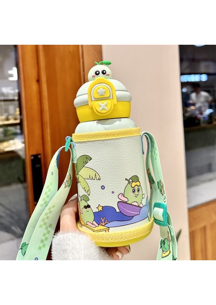 Çocuk Yalıtım Kupası 316 Paslanmaz Çelik Saman Su Kupası 500ML (Yurt Dışından)