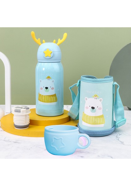 Çocuk Çocuk Paslanmaz Çelik Su Şişesi 316 Paslanmaz Çelik Malzeme 500ML (Yurt Dışından)