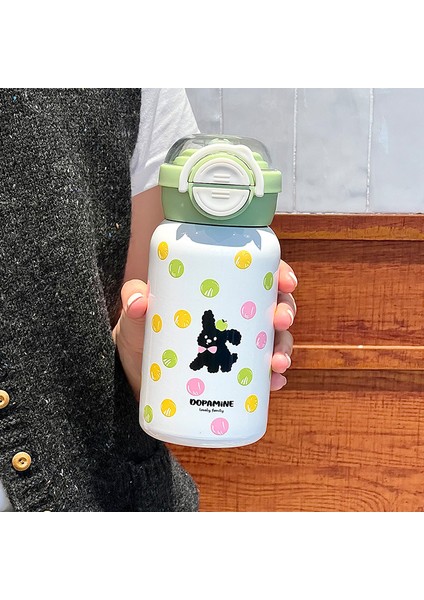 Çift Içecek Termos Bardak Yeni Saman Su Bardağı 500ML (Yurt Dışından)