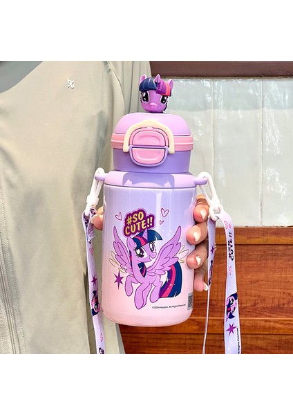 Pony Pauli Çocuk Isı Yalıtım Kabı 316 Paslanmaz Çelik Malzeme Çocuk Su Şişesi 500ML (Yurt Dışından)