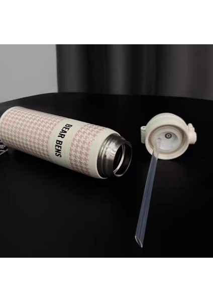 Taşınabilir Su Bardağı 316 Paslanmaz Çelik Pipetli Bardak 480ML (Yurt Dışından)