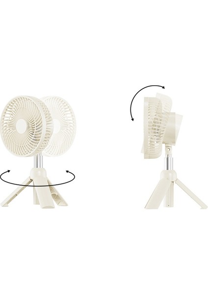 4000MAH Açık Teleskopik Fan Tripod Kamp Tavan Vantilatörü Ev Masaüstü Sallayarak Kafa Fan Mini Fan (Yurt Dışından)