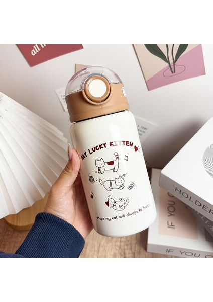 Taşınabilir Yalıtım Saman Su Isıtıcısı 316 Paslanmaz Çelik 450ML (Yurt Dışından)