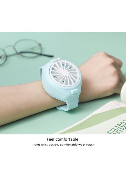 Taşınabilir Mini Mekanik Saat Fanı El Ultra Sessiz Üçüncü Vites Hızlı Hava Soğutucu USB Katlanır Cep Fanı Pembe (Yurt Dışından) modelleri