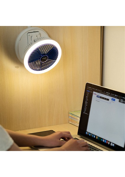 USB Şarj Katlanabilir Masa Fanı Duvara Monte Asma Tavan Vantilatörü LED Işık ile Ev Odası Soğutucu Fan Için Ayarlanabilir (Yurt Dışından)