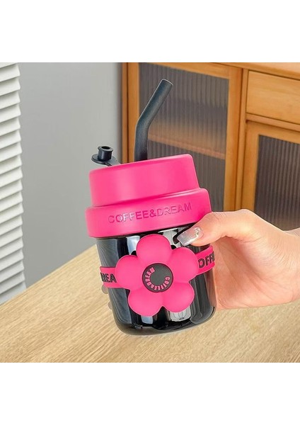 Flower Termos Portatif Pipetli Su Bardağı 400ML (Yurt Dışından)