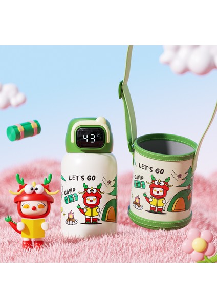 Akıllı Sıcaklık Göstergesi 316 Paslanmaz Çelik Çift Içecek Çocuk Termal Su Bardağı Çocuk Noel (Yurt Dışından)
