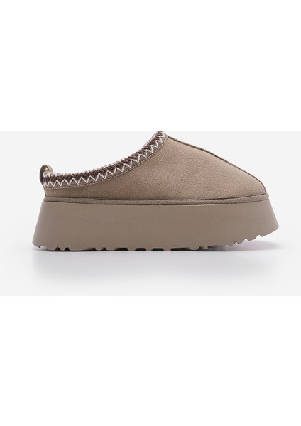 Kadın İçi Kürklü Kalın Taban Önü Kapalı Günlük Kışlık Terlik Furenta Vizon Süet fiyatları