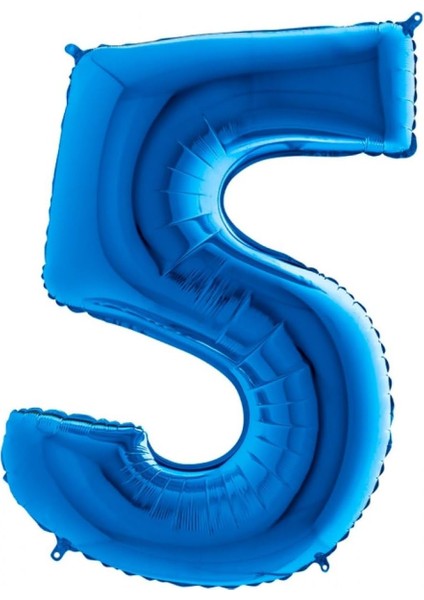 Koyu Mavi Renk Rakam Folyo Balon 100 cm