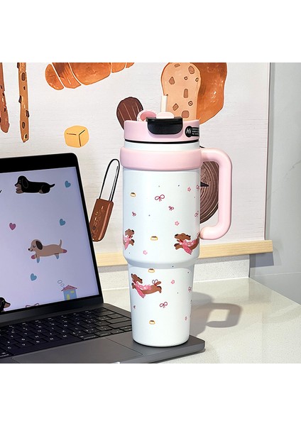 Şirin Büyük Kapasiteli Yalıtımlı Pipetli Su Şişesi 1000ML (Yurt Dışından)