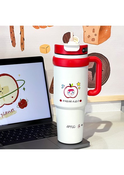 Şirin Büyük Kapasiteli Yalıtımlı Pipetli Su Şişesi 1000ML (Yurt Dışından)