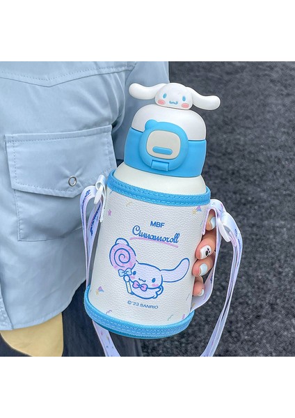 Karikatür Çocuk Termos Bardak Çocuk Su Şişesi Çocuklara Pipetli 500 ml (Yurt Dışından)