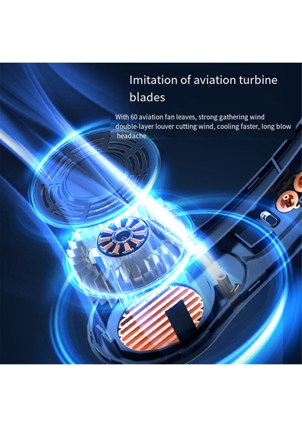 Taşınabilir Mini Asılı Boyun Fan Güç Ventilador Bladeless Boyun Bandı Fan Hava Soğutucu USB Şarj Edilebilir Elektrikli Fanlar Mavi (Yurt Dışından) fırsatları