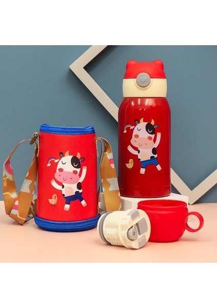 Çocuk Paslanmaz Çelik Su Şişesi 316 Paslanmaz Çelik, Koruyucu Kapaklı 500ML (Yurt Dışından)