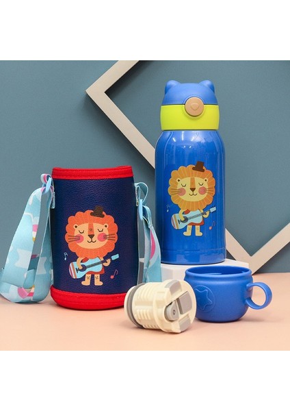 Çocuk Paslanmaz Çelik Su Şişesi 316 Paslanmaz Çelik, Koruyucu Kapaklı 500ML (Yurt Dışından)