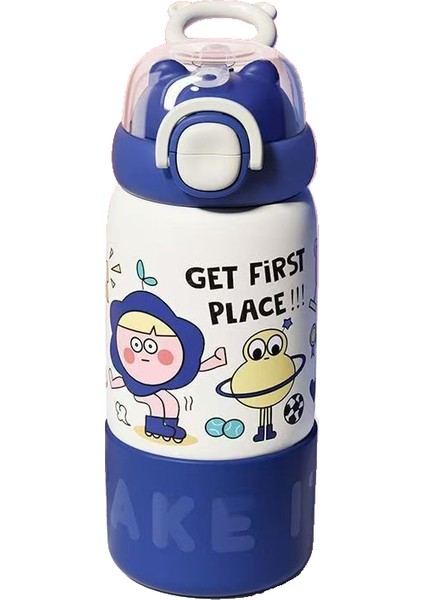 Çocuklar Için 304 Paslanmaz Çelikten Yapılmış Taşınabilir ve Yalıtımlı Pipetli Bardak (Yurt Dışından)