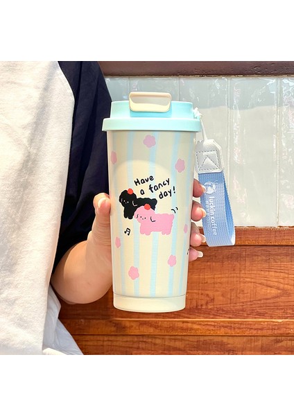 Taşınabilir Kahve Fincanı Su Bardağı 316 Paslanmaz Çelik 500ML (Yurt Dışından)