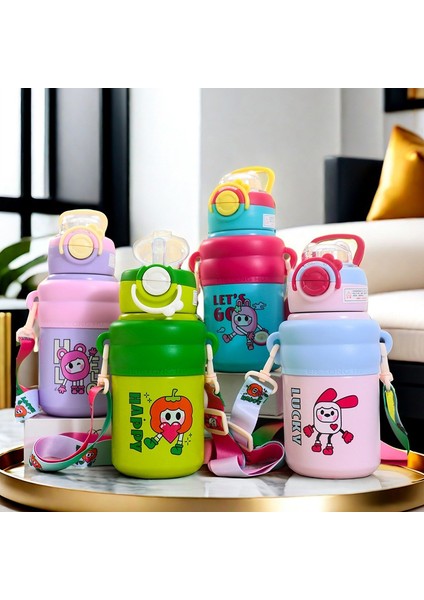 Askılı ve Çift Içme Ağızlı Paslanmaz Çelik Çocuk Su Şişesi 550ML (Yurt Dışından) modelleri