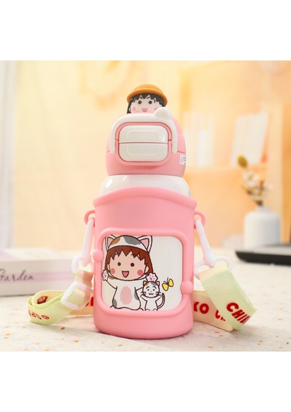 Chibi Maruko-Chan Paslanmaz Çelik Su Şişesi 316 Paslanmaz Çelik 500ML (Yurt Dışından)