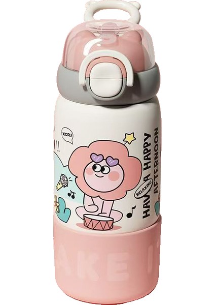 Çocuklar Için 304 Paslanmaz Çelikten Yapılmış Taşınabilir ve Yalıtımlı Pipetli Bardak (Yurt Dışından)