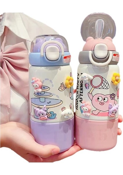 Çocuklar Için 304 Paslanmaz Çelikten Yapılmış Taşınabilir ve Yalıtımlı Pipetli Bardak (Yurt Dışından) modelleri