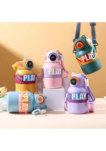 Akıllı Sıcaklık Göstergesi 316 Paslanmaz Çelik Pipetli Bardak Büyük Kapasiteli Çocuk Su Isıtıcısı 550ML (Yurt Dışından) modelleri