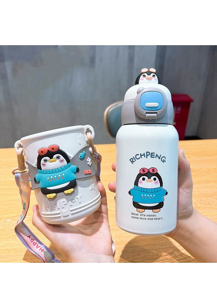 Sevimli Hayvan 316 Paslanmaz Çelik Termal Su Isıtıcısı Kış Malzemeleri 500ML (Yurt Dışından)