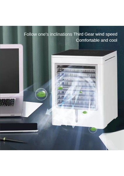 Taşınabilir Klima Fanı Evaporatif Mini Hava Soğutucu, Ev Ofis Için USB Powered Dokunmatik Ekran Masaüstü Soğutma Fanı (Yurt Dışından) fırsatları